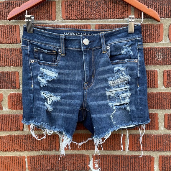 American Eagle Outfitters Pants - American Eagle Hi Rise Shortie Denim Jean Shorts